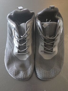 Men's Barefoot Shoes Size 47 Brand New Black Knit Lace-Up Casual Sneakers
